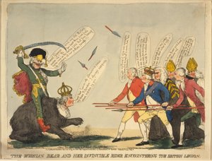 Russische beer en haar onoverwinnelijke ruiter, 1791 door Unbekannt