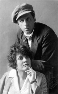 Russische theaterdirecteur Vsevolod Meyerhold en zijn vrouw, actrice Zinaida Raikh, vroege jaren 1920