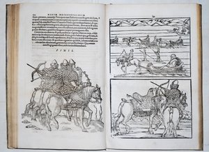Russische krijgers. Siegmund von Herberstein reist door Rusland. Uit: Rerum Moscoviticarum commentarii door Unbekannt