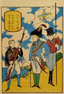 Russen in Nagasaki, ca. 1830 door Unbekannt