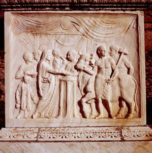 Offer van een os, Tempel van Vespasianus, Pompeii, Italië, 1e eeuw door Unbekannt