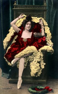 Saharet 1879-1942, Australische music hall artiest, begin 20e eeuw