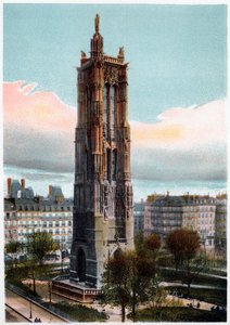 Saint-Jacques Toren, Parijs, ca. 1900 door Unbekannt