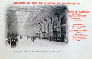 Station Saint-Lazare, Parijs, ca. 1900