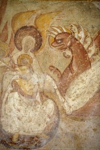 Saint-Savin abdij schilderij: Apocalyps, Saint-Savin-sur-Gartempe, Frankrijk door Unbekannt