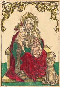 Sint Anna, De Madonna en Kind, en een Franciscaanse Monnik, ca. 1500 door Unbekannt
