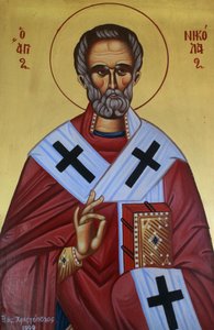 Sint Nicolaas Grieks-orthodox icoon, Griekenland