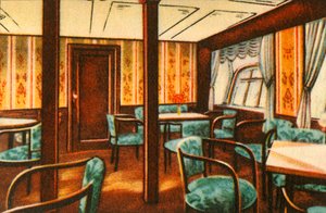 Salon aan boord van een zeppelin, 1932