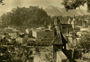 Salzburg vanaf de Kapuzinerberg, Oostenrijk, c1935 door Unbekannt
