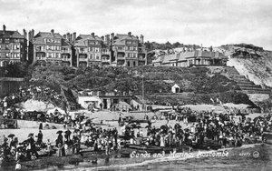 Stranden en marina, Boscombe, Bournemouth, Dorset, begin 20e eeuw