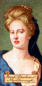Sarah, hertogin van Marlborough, uit een serie sigarettenkaartjes, 1935