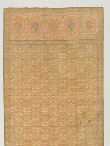 Sjerp met bloemenveld en eindpanelen op een gouden ondergrond, 1700s door Unbekannt