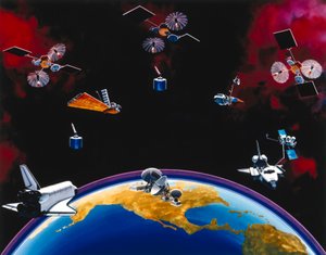 Satellieten, Communicatie, USA TDRSS-constellatie en grondstation