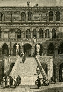 Scala dei Giganti in het Dogepaleis, Venetië, 1890 door Unbekannt
