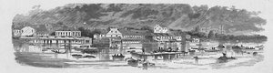 Scène in Baton Rouge tijdens de overstromingen van 1874, 1883 door Unbekannt