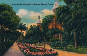 Scène aan de Universiteit van Tampa, Tampa, Florida, ca. 1940s door Unbekannt