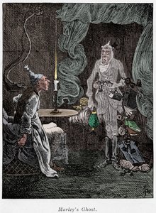 Scène uit A Christmas Carol van Charles Dickens, 1843 door Unbekannt