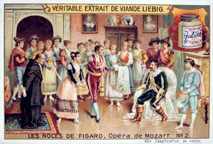 Scène uit Mozarts opera Het Huwelijk van Figaro, 1786 1905