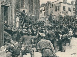 Scène in de Birmingham No Popery-rellen, 1868, 1906 door Unbekannt
