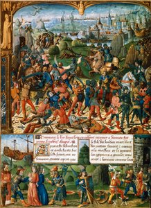 Scènes uit de Zevende Kruistocht, 1248-1254 15e eeuw door Unbekannt