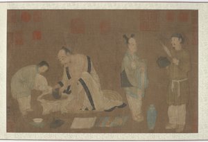Geleerde en bedienden, Ming-dynastie, 1368-1644 door Unbekannt