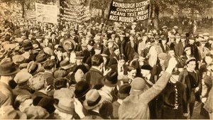 Schotse demonstranten, Means Test protesten, Hyde Park, Londen