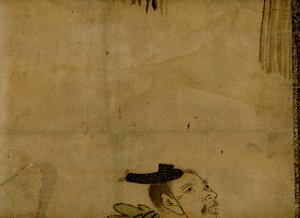 Schilderij op rol met een traditioneel Japans komisch duo bekend als manzai door Unbekannt