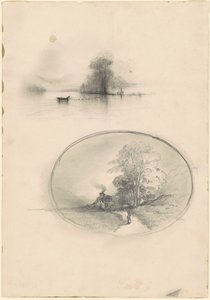 Zeegezicht en landschap, ca. 1859