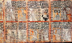 Sectie uit de Mayaanse Troano Codex, 15e eeuw door Unbekannt