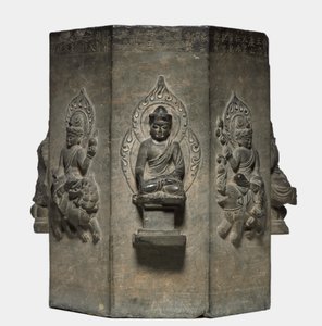 Sectie van een Dharani-zuil, Tang-dynastie 618-907