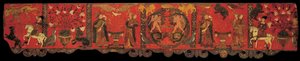 Sectie van houten panelen met decoratieve schildering, 1770-1780s