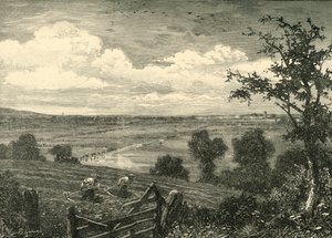Sedgemoor, vanaf Middlezoy, 1898 door Unbekannt
