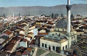 Servië, Monastir: uitzicht op een moskee, Monastir heet nu Bitola en ligt in Macedonië - Ansichtkaart 1914-1918 door Unbekannt