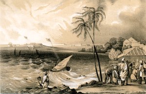 Begin van de moesson, Cannanore Fort, 1847 door Unbekannt