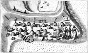 Nederzetting in Russisch Lapland, 1594 door Unbekannt