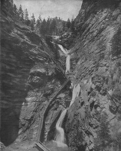 Seven Falls, Cheyenne Canyon, Colorado, VS, c. 1900 door Unbekannt