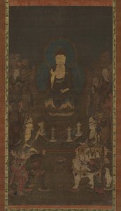 Shaka, Monju, Fugen en de tien grote discipelen Judai Deshi, 14e eeuw door Unbekannt