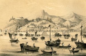 Shanghai, een van de vijf havens die door het laatste verdrag zijn opengesteld voor Britse handel, 1847 door Unbekannt