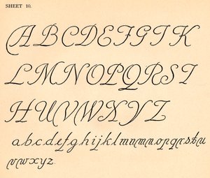 Blad 10, uit een portfolio van alfabetten, 1929 door Unbekannt