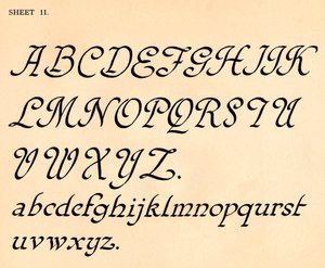 Blad 11, uit een portfolio van alfabetten, 1929 door Unbekannt