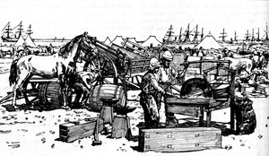 Smederij van de New South Wales Artillery in Suakim, ca. 1885, 1902 door Unbekannt