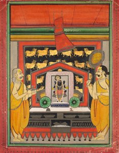 Shri Dvarakanathji van Kankroli Dubarakanathji, midden 1800 door Unbekannt