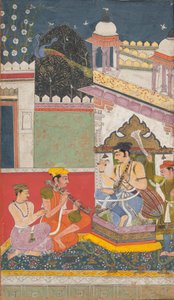 Shri Raga: Folio uit een ragamala serie, midden 17e eeuw door Unbekannt