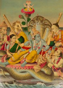 Shri Sheshanarayana, Vishnu Narayana op Shesha, 1886 door Unbekannt