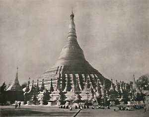 Shwe Dagon Pagode, Rangoon door Unbekannt