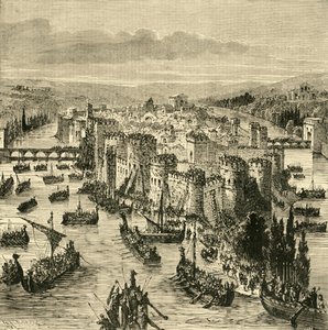 Belegering van Parijs door de Noormannen, 845, 1890 door Unbekannt