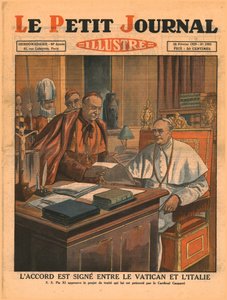 Ondertekening van het akkoord tussen het Vaticaan en Italië, 1929 door Unbekannt