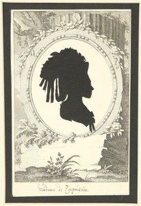 Silhouetportret van Natalia Kirillovna Zagryazyskaya née Razumovskaya 1747-1837, 1777-1782 door Unbekannt