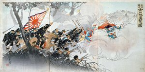 Sino-Japanse oorlog, 19e eeuw. Japanse prent. Privécollectie