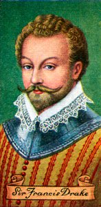 Sir Francis Drake, uit een serie sigarettenkaartjes door Unbekannt
